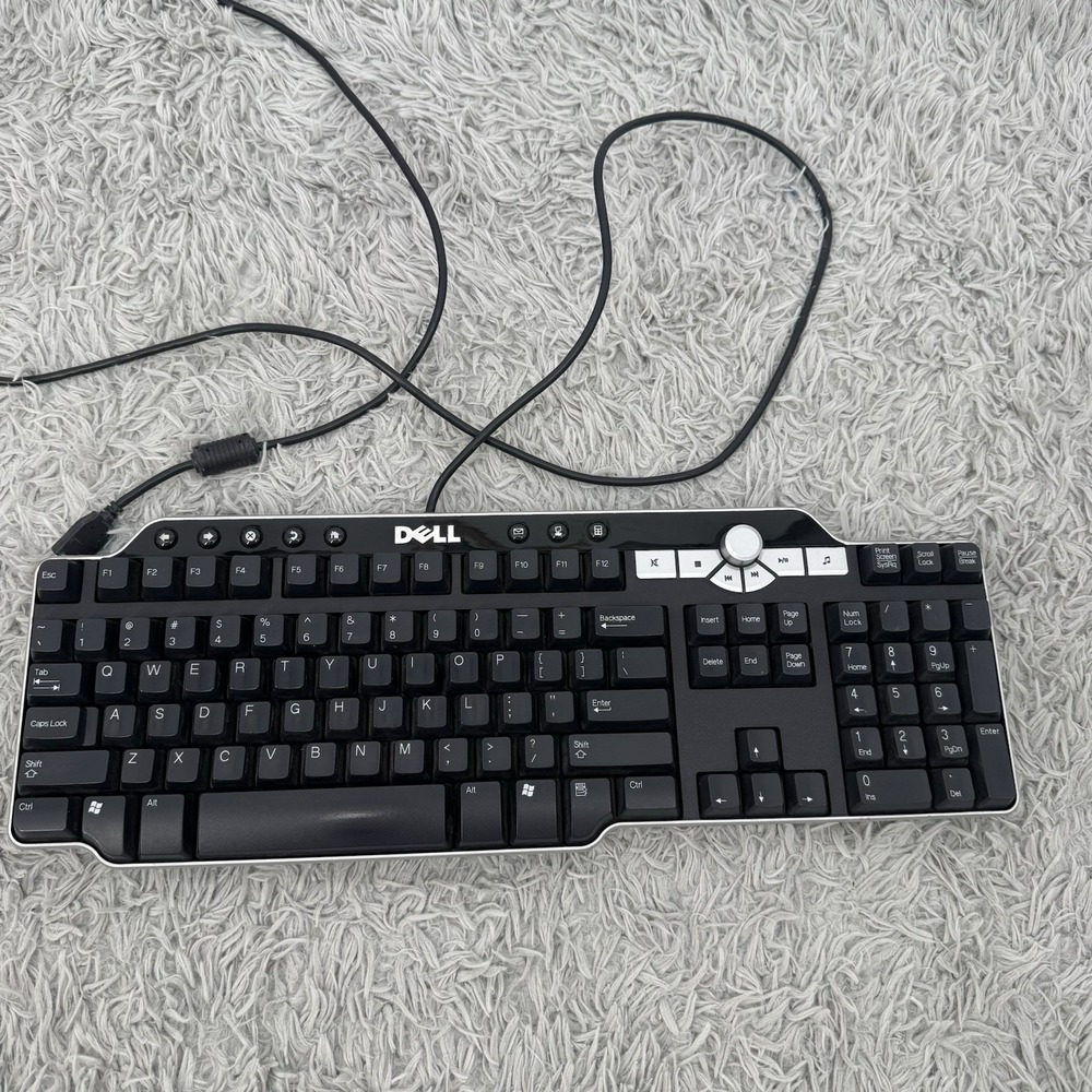 Dell SK-8135 USB Multimedia Keyboard – Wired, Tested Working!